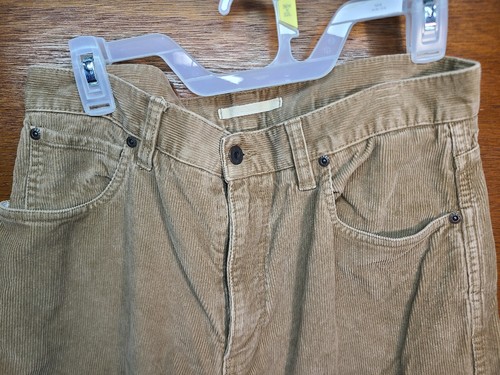LL Bean Natural Fit Corduroy Pants Mens 33x29 Brown Straight Leg Vintage Style - Picture 4 of 17