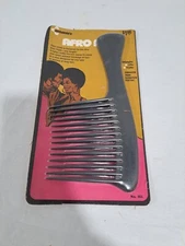 Vintage 1970s Original Afro Pick Comb Antonio's NOS Plastic Afro King Model 911