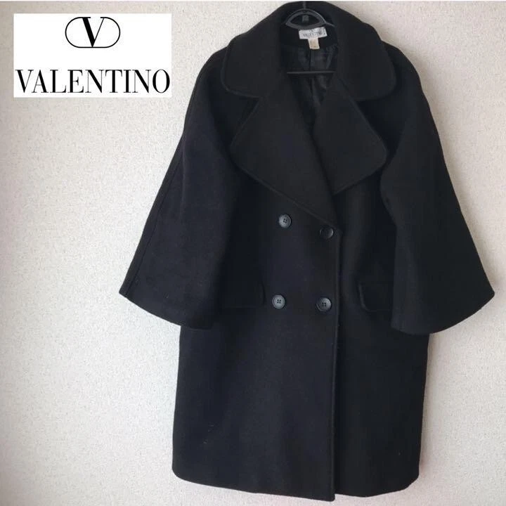Cappotto rosso Valentino corto P pavone doppiopetto misto lana giacca blazer
