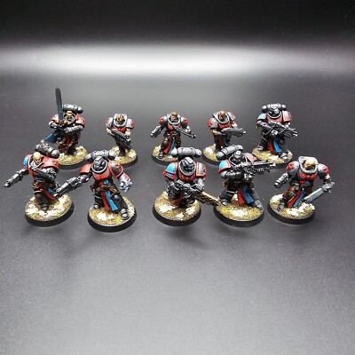 Warhammer 40k Black Templars Crusaders Squad x10 bemalt R3S2B2463