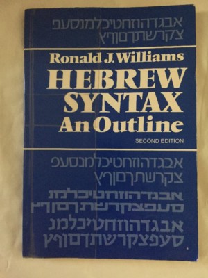 Hebrew Syntax : An Outline by R. J. Williams~ 2nd Edition, Paperback
