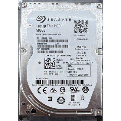 Seagate Momentus Thin ST500LT012 500GB 2.5'' SATA HDD 5400RPM Tested Healthy