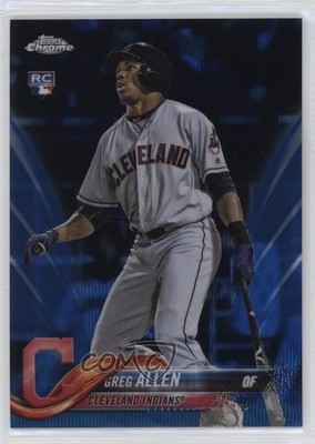 2018 Topps Chrome Blue Wave Refractor 28/75 Greg Allen #84 Rookie RC hg6