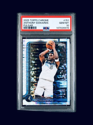 #ad #ad 2025 Topps Chrome #151 Pulsar Anthony Edwards PSA 10 $100.00
