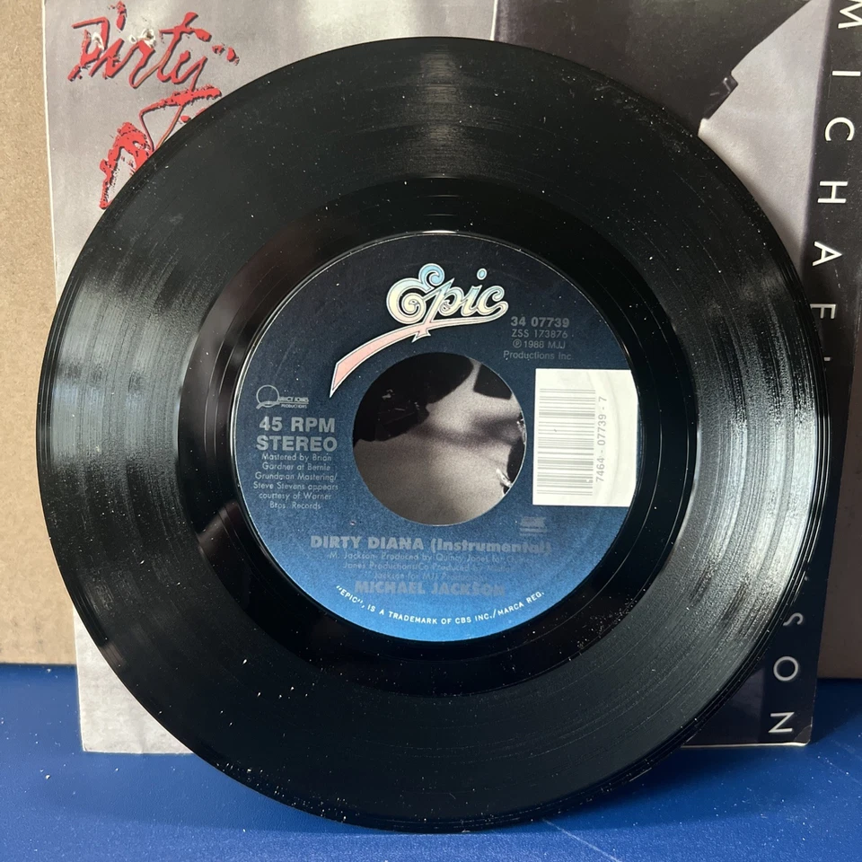 Michael Jackson Dirty Diana Record Single Year 1988 USA Pressing - Image 2 of 3