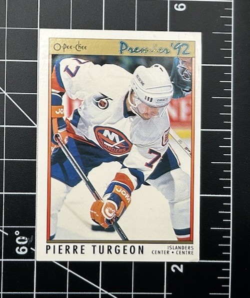 Pierre Turgeon #59 1991 O-Pee-Chee Premier New York Islanders Hockey Card NHL NM