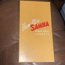 Vintage Unopened Hamilton Canasta Samba Three Deck Playing Cards w/Box Complete