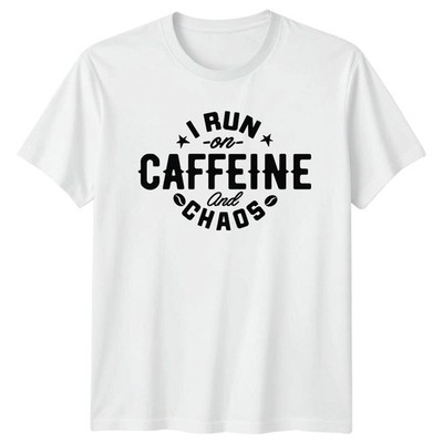 I Run On Koffein und T-Shirt Busy Parent Kaffee Lifestyle Geburtstag Geschenk für Ihn