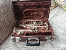 Silver Yamaha Cornet YCR 2330 II with Hard Case and 2 Mouthpieces