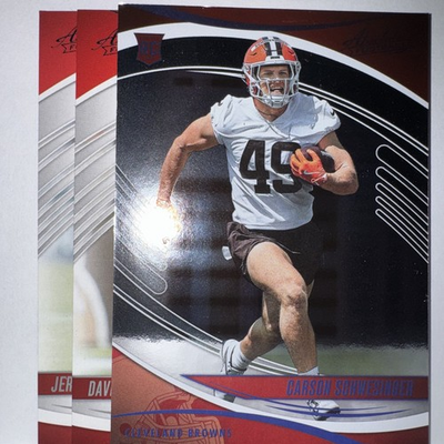 #ad **CARSON SCHWESINGER**2025 Absolute RC BLUE #112 2 CLEVELAND BROWNS BASE CARDS $5.79
