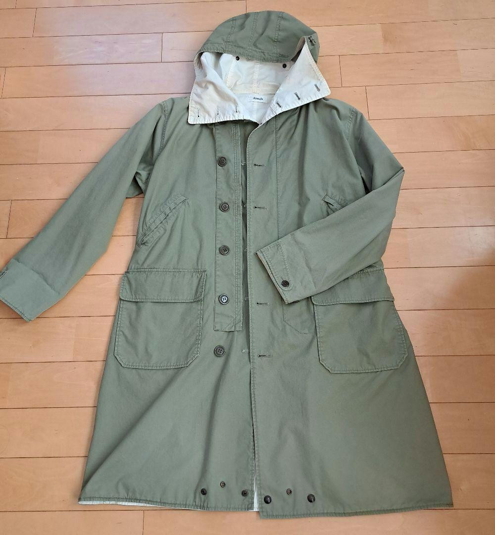 J.S.Luxe Chimala Military Hooded Coat M Khaki Cotton Outerwear New 