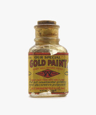 Vtg Bottle Our Special Gold Paint & Cork  B. F. Drakenfeld Co NY Gilding