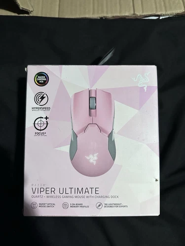 Razer Viper Ultimate Wireless Gaming Mouse Quartz Pink with Charging Dock