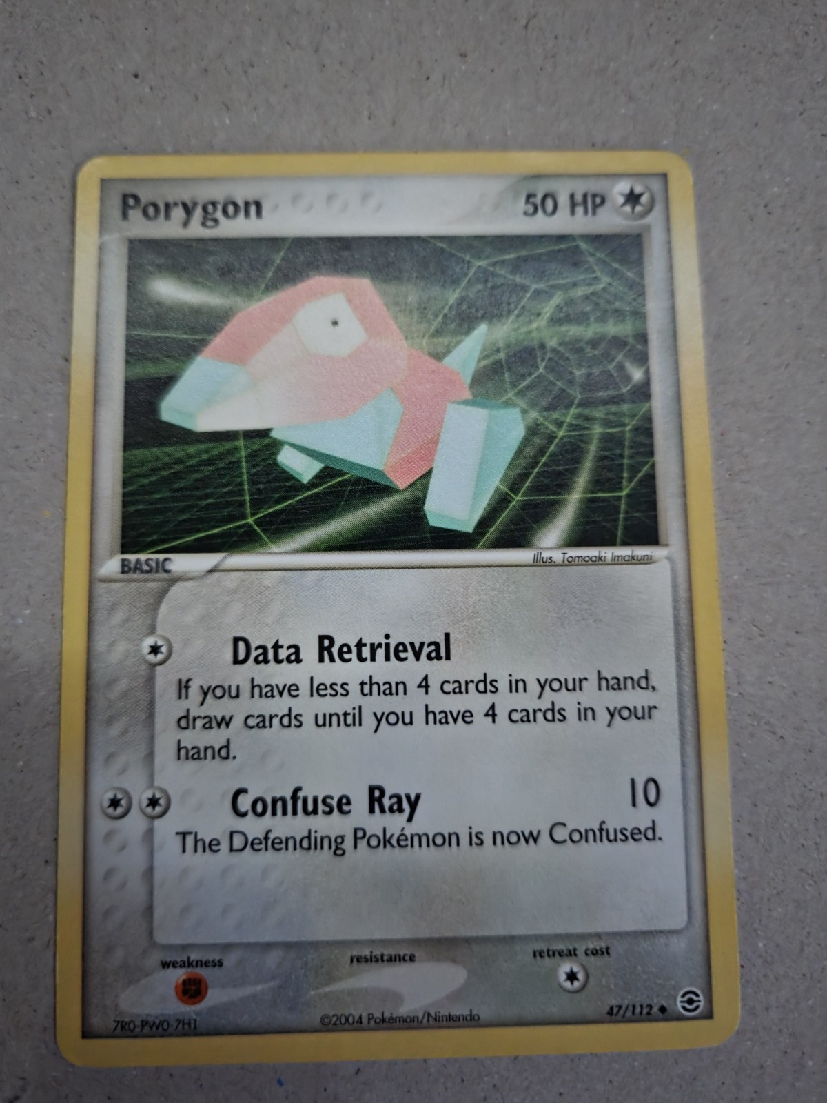 Pokemon TCG Porygon Card 47/112 FireRed and LeafGreen Uncommon Regular 2004