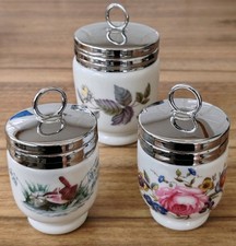 Royal Worcester Egg Coddlers 1 King Size 2 Reg Vintage Chatteau Porcelain Easter