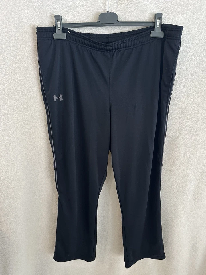 Under Armour Training Pants Men's XL Loose Fit Black Straight Leg Elastic Waist - Image 3 of 4