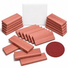 100 Natural Red Cedar Blocks for Clothes Storage, 1 Count Pack of 20 ,