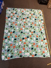 Skulls Ghosts Spiders Holiday Halloween Spirit Blanket 59x46 Multicolored