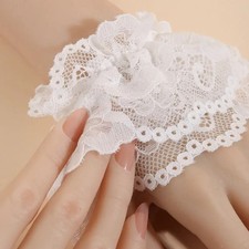 Elegant Lace Ruffled Wrist Fake Sleeves Cuffs Comfortable Costume Accessory Fake