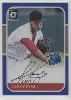 2017 Panini Donruss Optic Blue Prizm 2/5 Alex Reyes #1987-AR Auto RC 0h6x