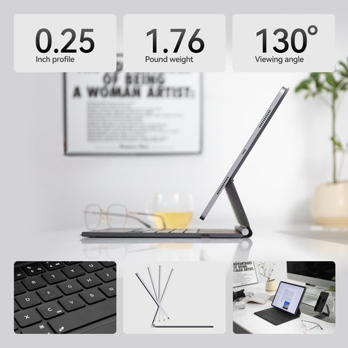Magic-Style Keyboard Case for 2024 iPad Air 13(M2) and iPad Pro 12.9 (6th/5th... - Picture 3 of 9