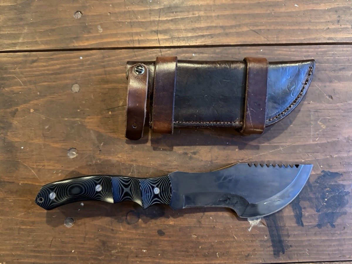 Red Scorpion 6 Raven WSK Tracker Knife W/ Leather Sheath. | eBay