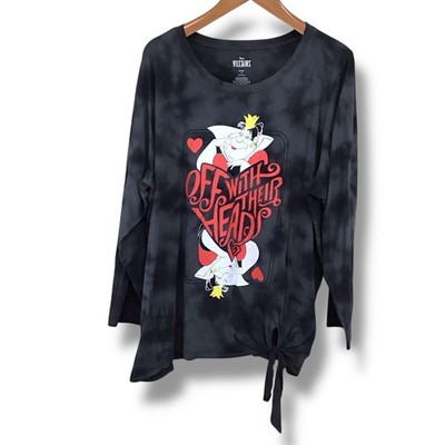 Disney Villains Queen of Hearts Size 4 4X Tie Dye Long Sleeve Tunic Shirt