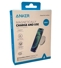 NEW! Anker PowerWave Select+ Magnetic Charger Pad for iPhone 14/13/12 A2566H41-1