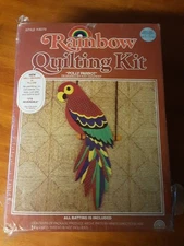 Vintage "Rainbow Creations" Quilting Kit: Polly Parrot NEW, SEALED Wall Hanging 
