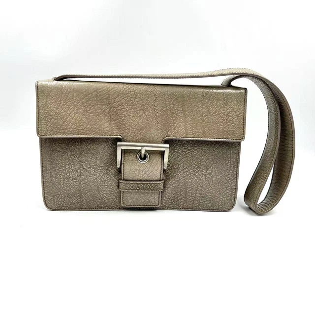 11.01 09 Prada Shoulder Bag in Neutral Leather 