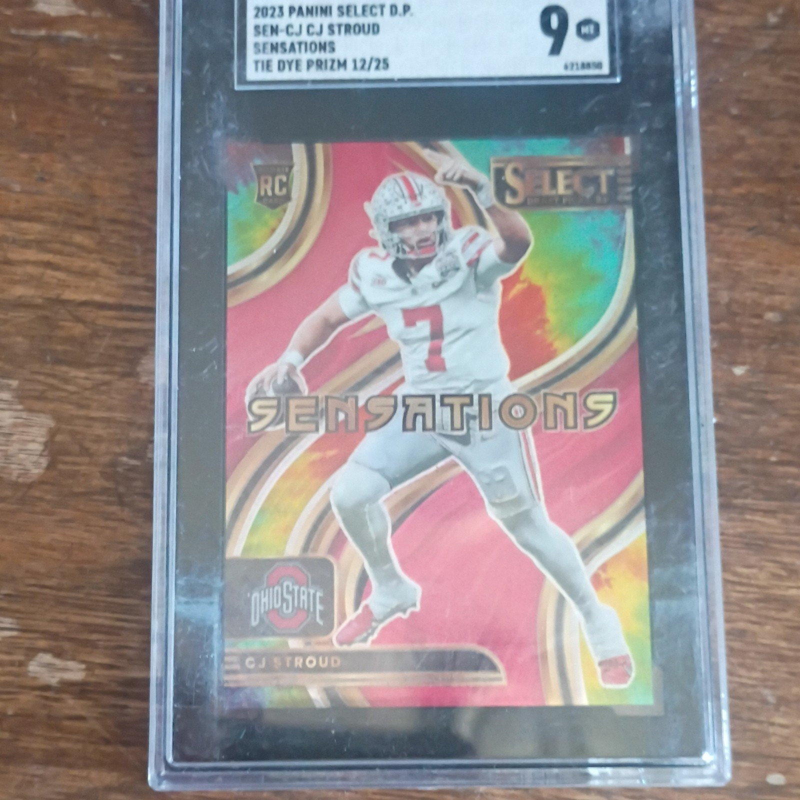2023 Panini Select Draft Picks Sensations CJ Stroud Tie-Dye Prizm SEN-CJ /25 RC…