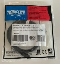 Tripp Lite 3ft USB 3.1 Gen 2 USB-C Cable 10 Gbps M/M Fast Charging Devices