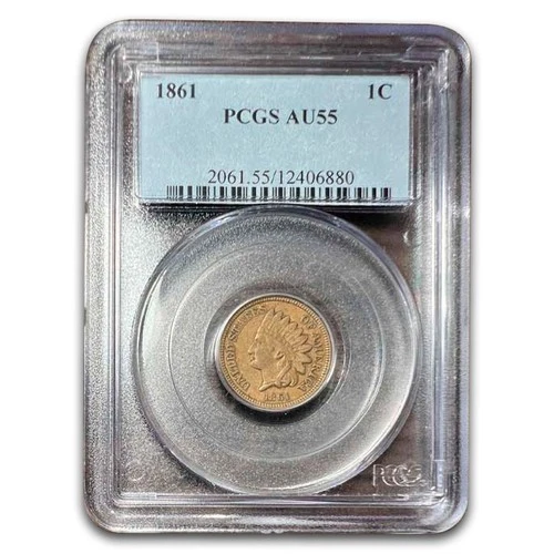 1861 Indian Head Cent AU-55 PCGS