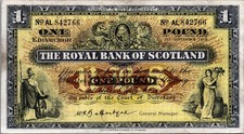 Scotland 1 Pound 1955-1967 Pick # 324b VF