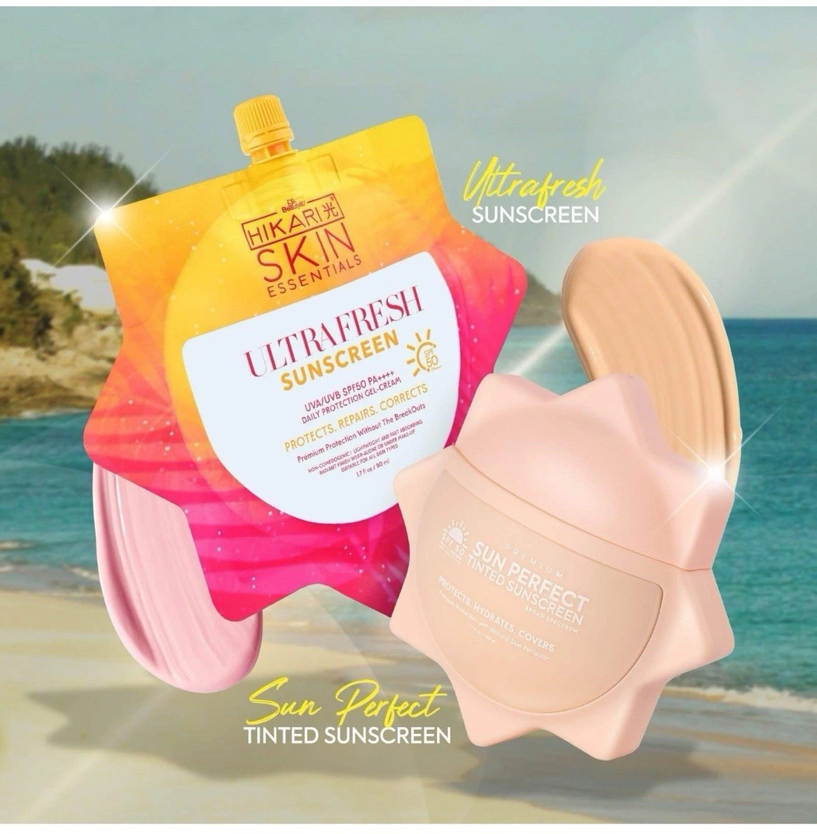 Hikari Skin Essentials Ultra Fresh & Premium Sun Perfect Tinted Sunscreen  Bundle | eBay