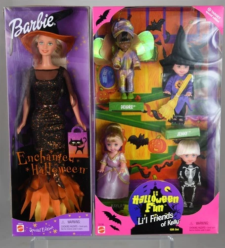 Enchanted Halloween Barbie and Halloween Fun Lil' Friends of Kelly NRFB