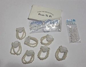 Bride Blue Garter And 7 DIY Bracelet Corsages, Plus Small Flower Pack