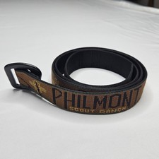 Philmont Bison Designs Belt Large Scout Ranch Brown Nylon Boys Scouts USA Made