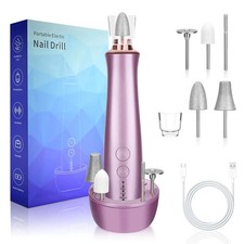 Professional Manicure Pedicure Kit with Charging Base, Cordless Electric Nail