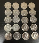 1964 Kennedy Half-Dollars 90% Silver 20-Coin Roll CLEAN!  Uncirculated