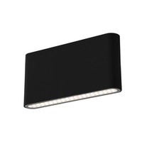 Led Design Wandleuchte Forma Schwarz - 12W IP54 3000K Extra Flach