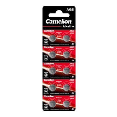 Camelion Alkaline AG8 LR55 LR1121 391 Batterien Knopfzellen 10er Blister 1,5V