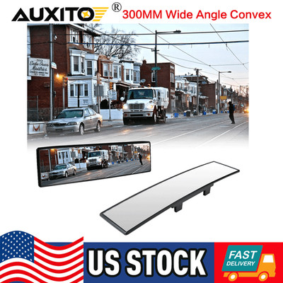 AUXITO 300MM Wide Convex Interior Clip On Rear View Clear Mirror Universal 1