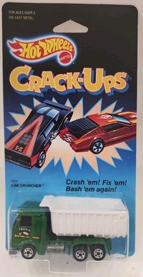 Hot Wheels HTF 1987 Crack-Ups Cab Cruncher W/HTF protector
