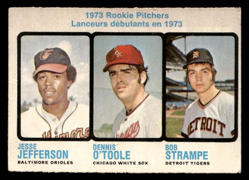 Rookie Pitchers [Jefferson, O'Toole, Strampe] #604 1973 O Pee Chee card