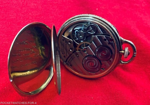 ca. 1929 HAMILTON SIZE 12 POCKET WATCH 14KT GF CASE 17 JEWELS GRADE 912 RUNNING - Picture 18 of 24