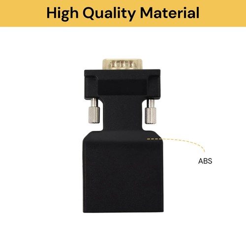 VGA to HDMI Male to Female Video Adapter Cable Converter with Audio HD 1080P New - Picture 3 of 13