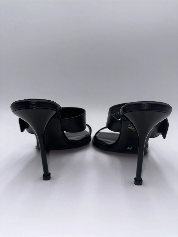 Alexander McQueen Mujer Cuero Negro Vestido Zapatos de salón Tacones Hebilla Talla 39 Foto 4 de 4