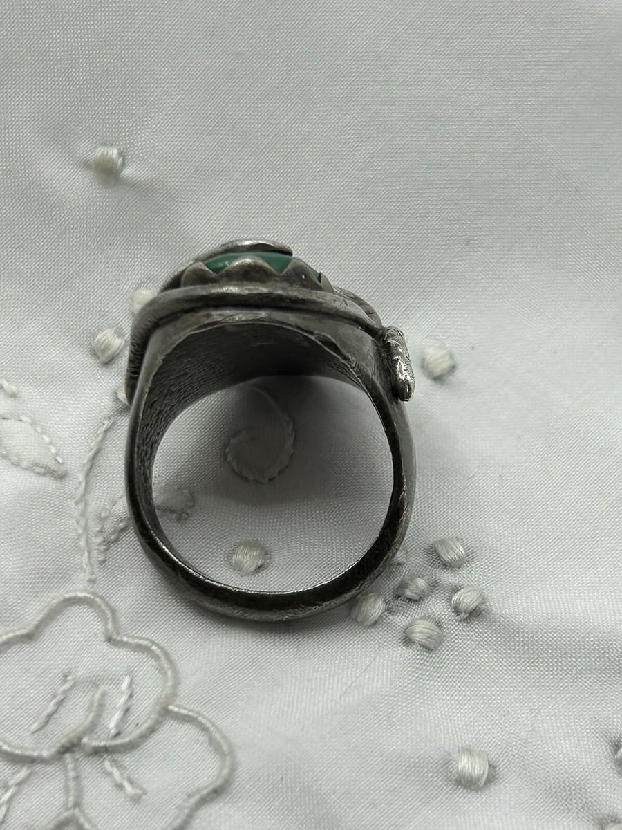 Vintage Signed EFFIE C ZUNI CALAVAZA Silver Turquoise Vintage Signed EFFIE C ZUNI CALAVAZA Silver Turquoise