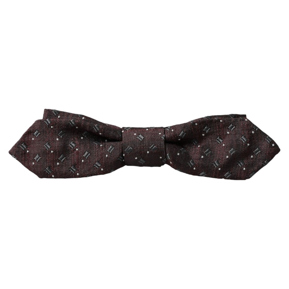 Dolce & Gabbana Brown Leopard Silk Adjustable Neck Papillon Men Bow Tie main image 0